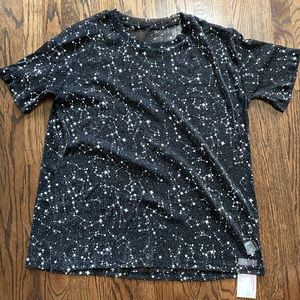 Women's Glitter Sheer See Through Short Sleeve Mesh Top Tee XL Taylor Swift